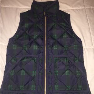 J. Crew Quilted Plaid Vest